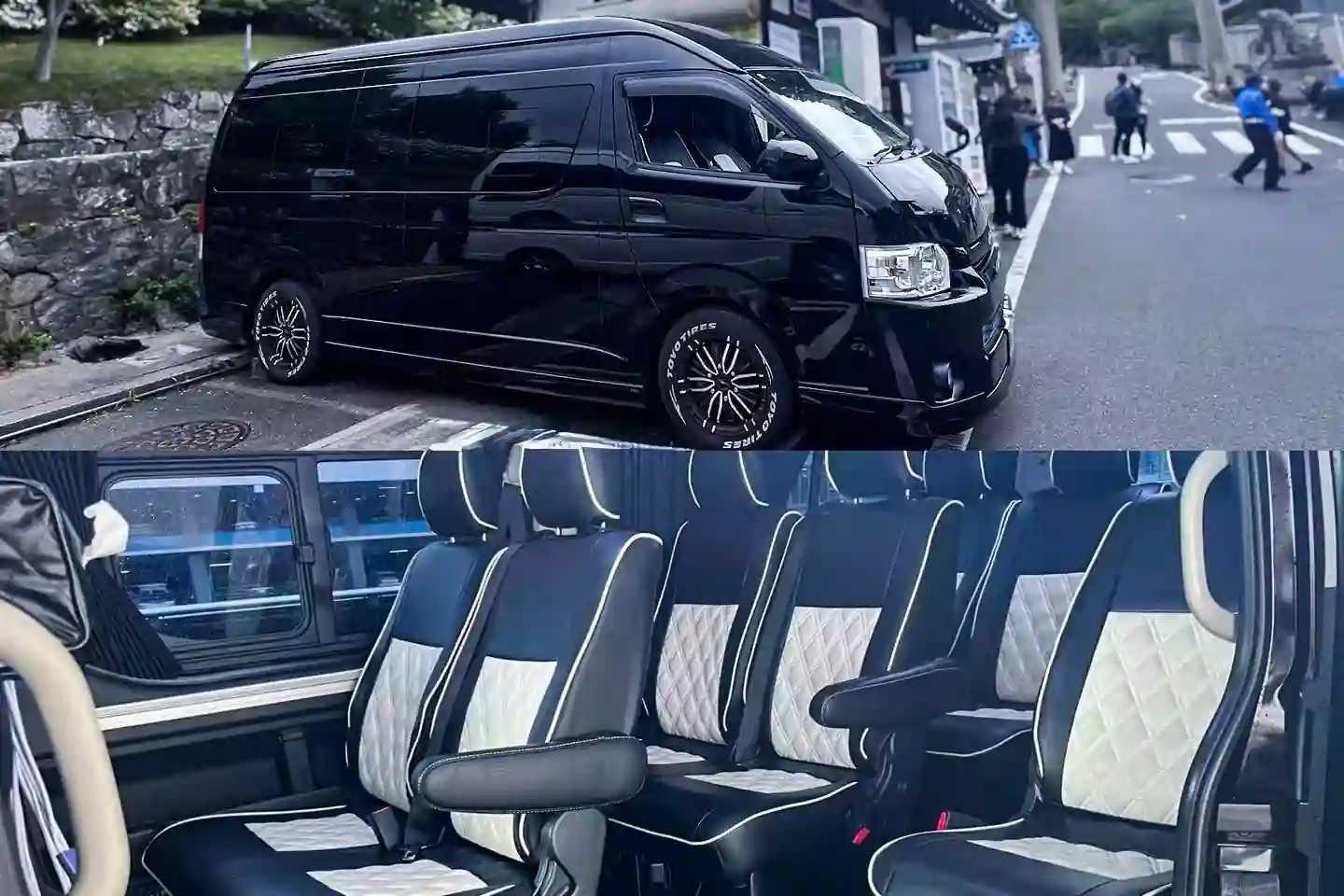 東京の羽田空港・成田空港送迎や6～9名のグループ送迎で使用するToyota HiAce